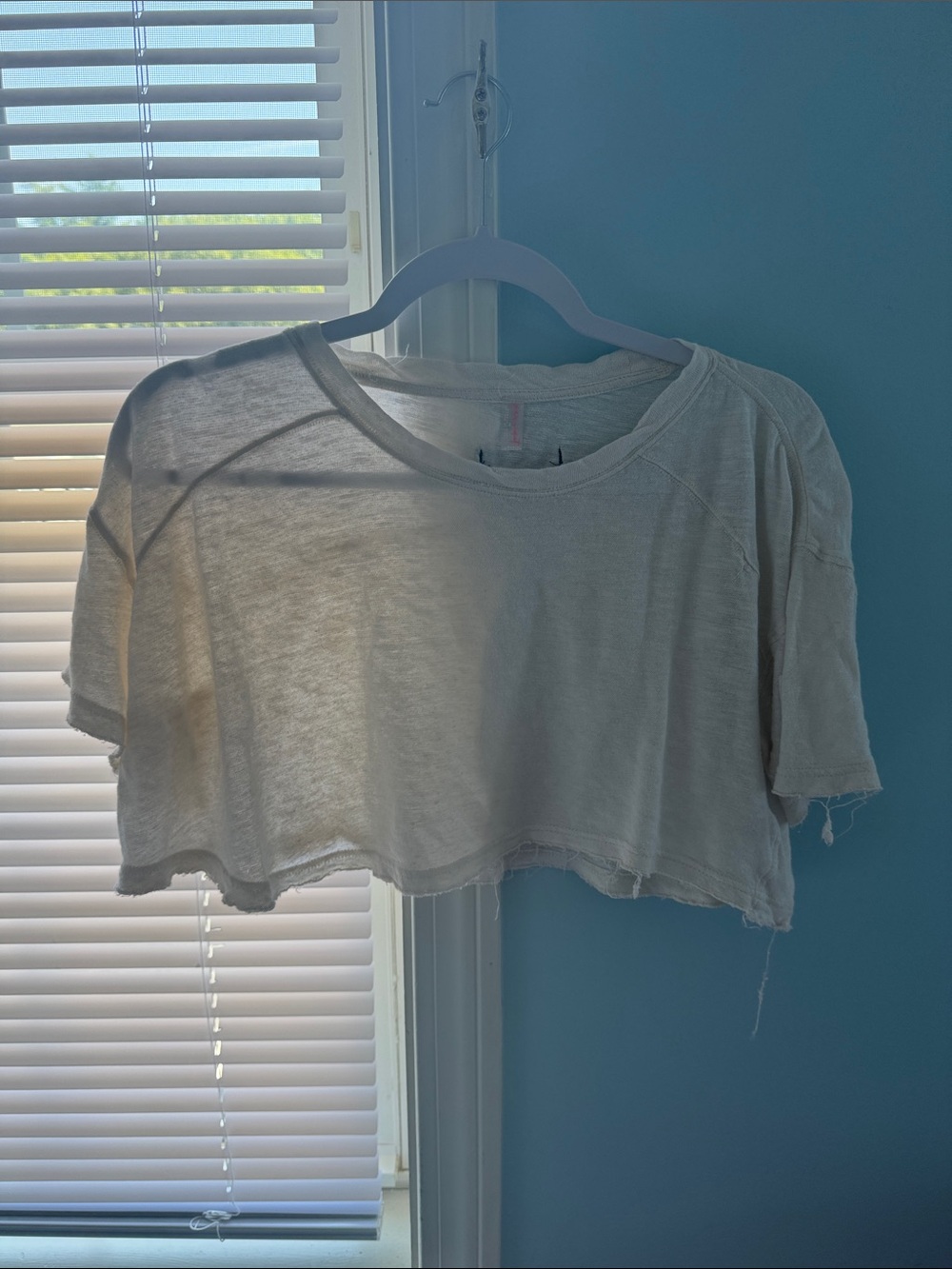NWOT FP Movement by Free People Lightweight Cropped Tee - Cream